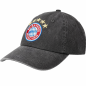 Preview: FC Bayern München Baseballcap Logo washed Grau verstellbar